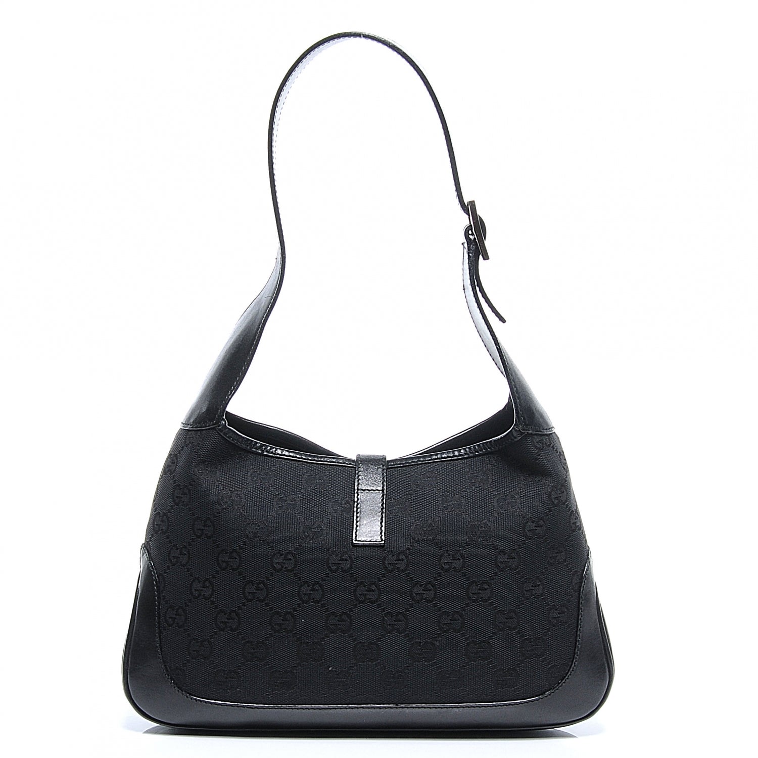 Gucci Monogram Small Jackie O Hobo Black 7 of 8