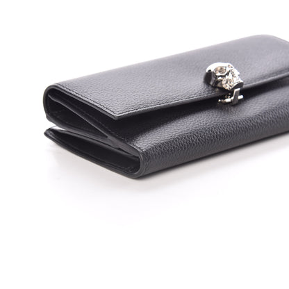 Alexander McQueen Calfskin Skull Continental Wallet Black 8 of 10
