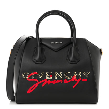 Givenchy Calfskin Signature Logo Small Antigona Black 1 of 12