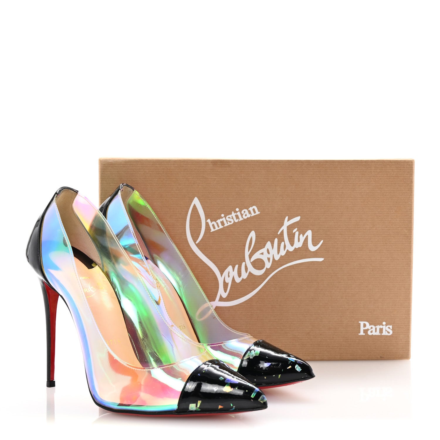 Christian Louboutin Disco PVC Hologram Debout 100 Pumps 38.5 Black Multicolor 9 of 9