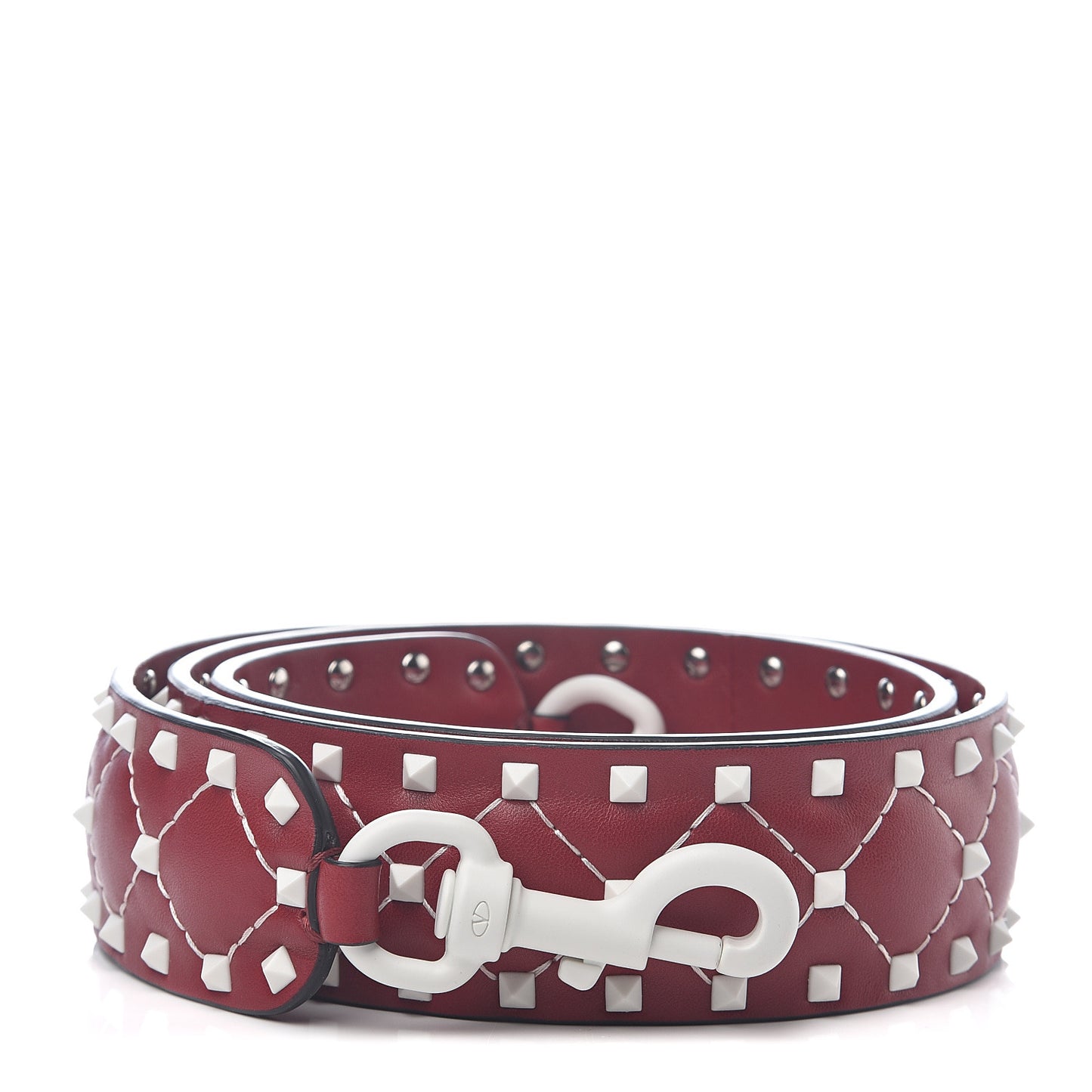 Lambskin Free Rockstud Spike Shoulder Strap Rosso Valentino