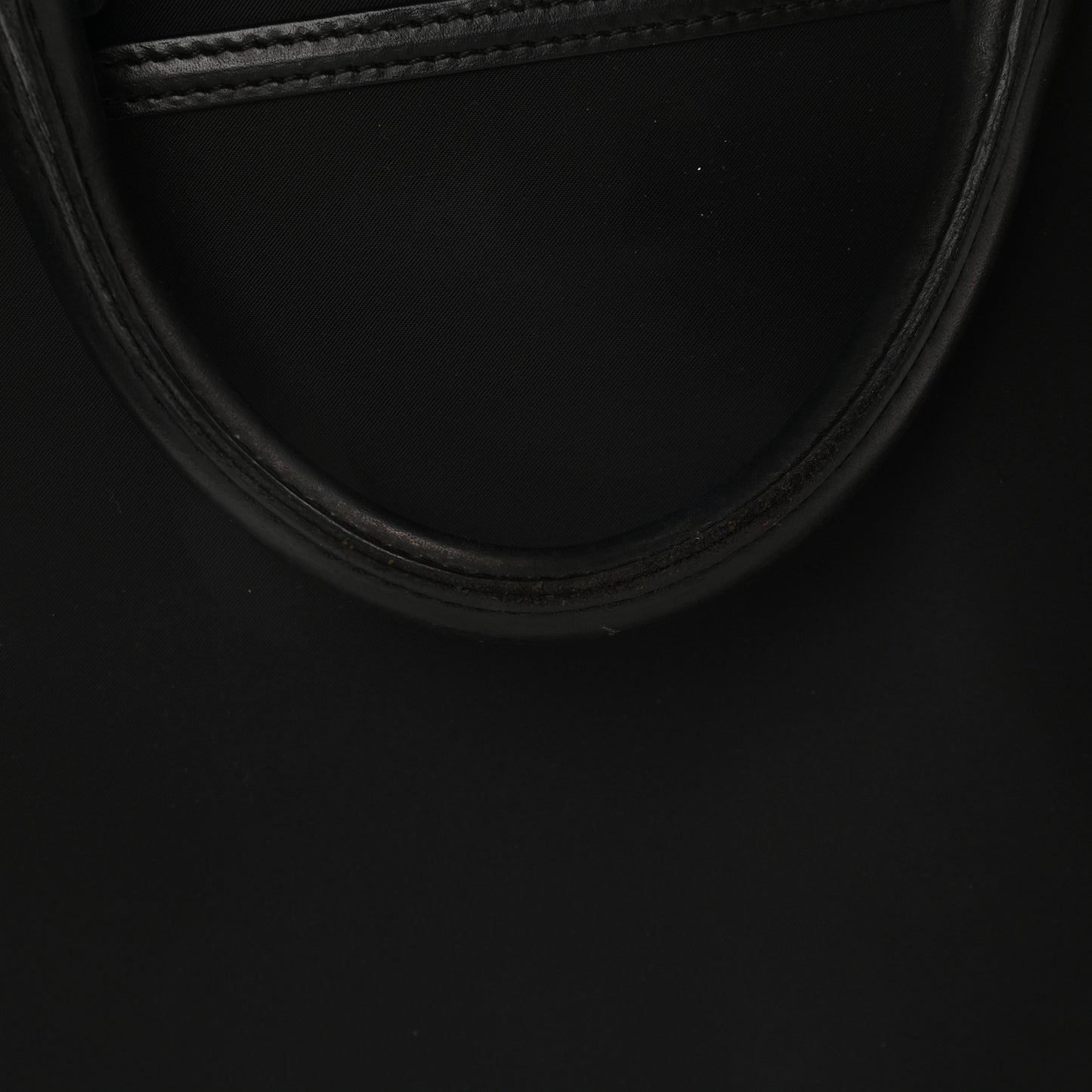 Nylon Calfskin Briefcase Black