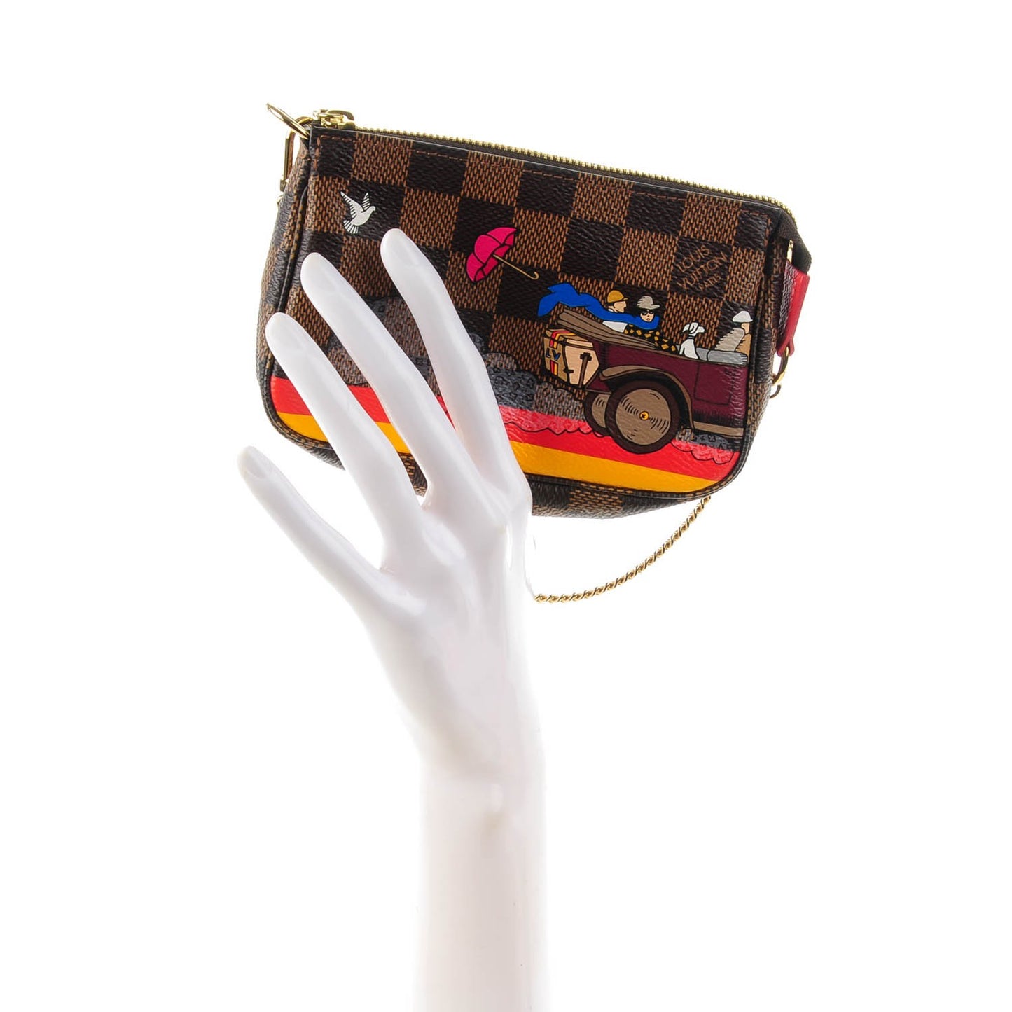 Damier Ebene 2015 Christmas Animation Mini Pochette Accessories