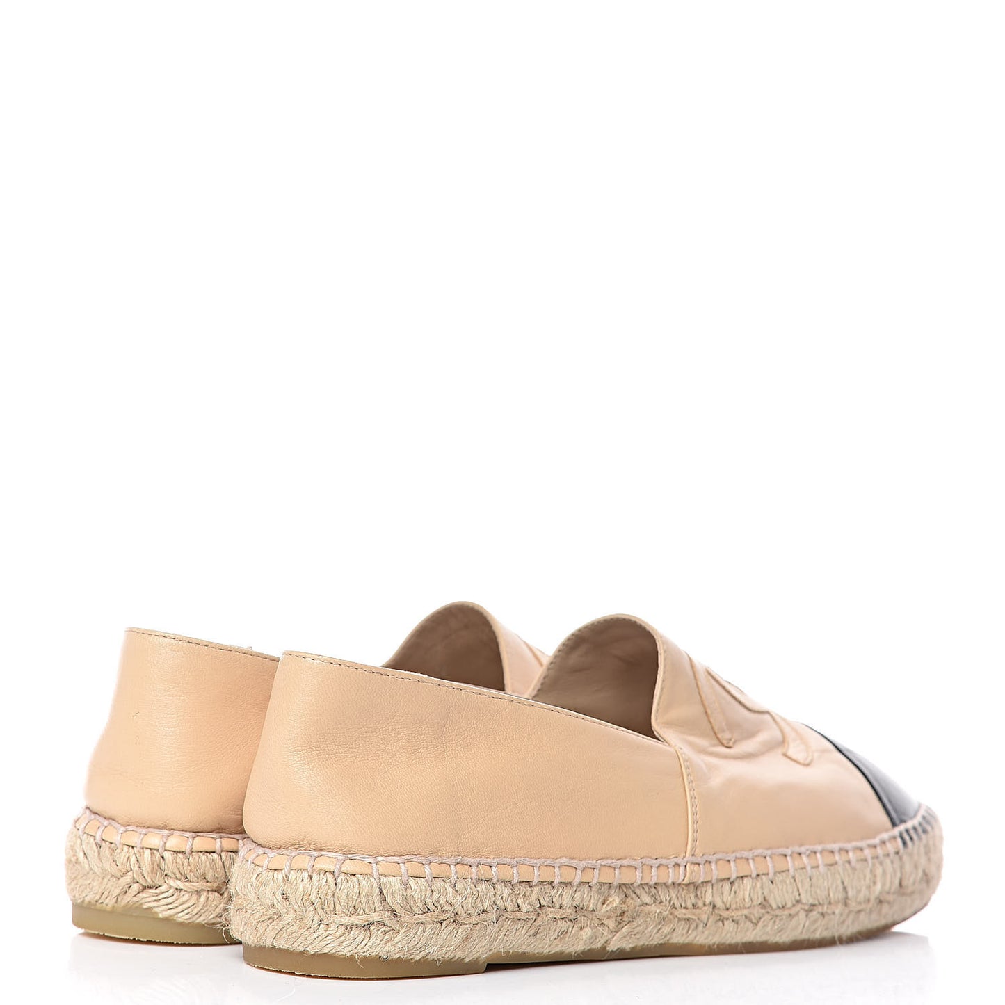 Lambskin CC Espadrilles 39 Beige Black