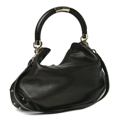Gucci Calfskin Large Indy Top Handle Hobo Dark Brown 3 of 9