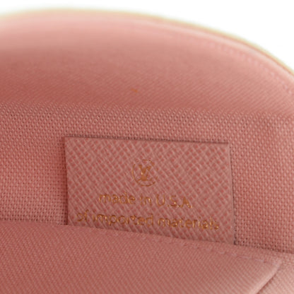 Louis Vuitton Damier Azur Pochette Felicie Chain Wallet Rose Ballerine 9 of 10