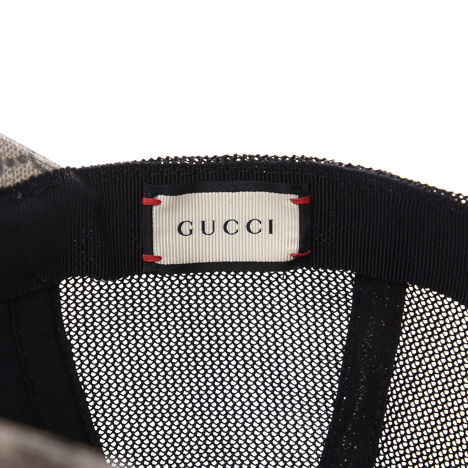Gucci Soft GG Supreme Monogram Mesh Textured Dollar Calfskin Neo Vintage Rap Baseball Hat S Dark Brown Black 6 of 7
