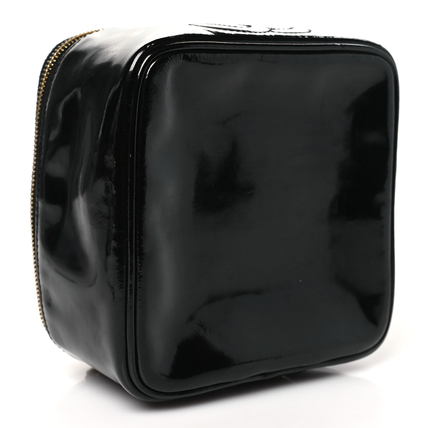 Chanel Patent Vanity Cosmetic Case Black Black 4 of 9