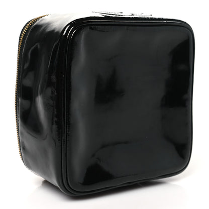 Chanel Patent Vanity Cosmetic Case Black Black 4 of 9