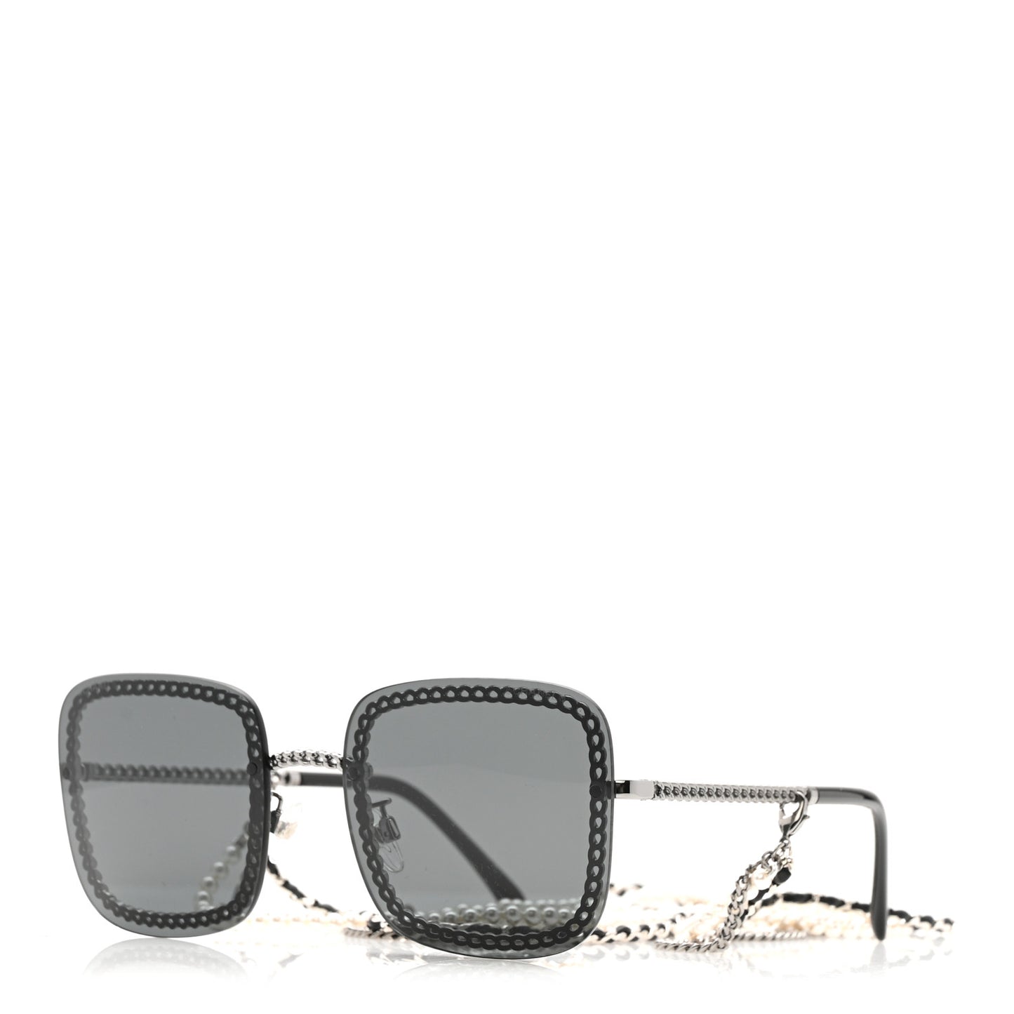 Square Chain Sunglasses 4244 Silver