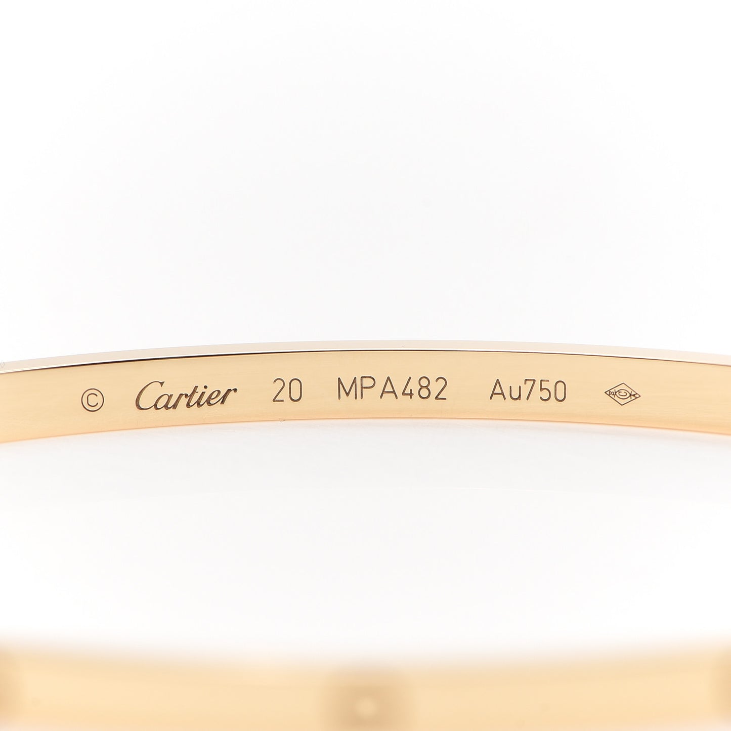 18K Yellow Gold Small LOVE Bracelet 20