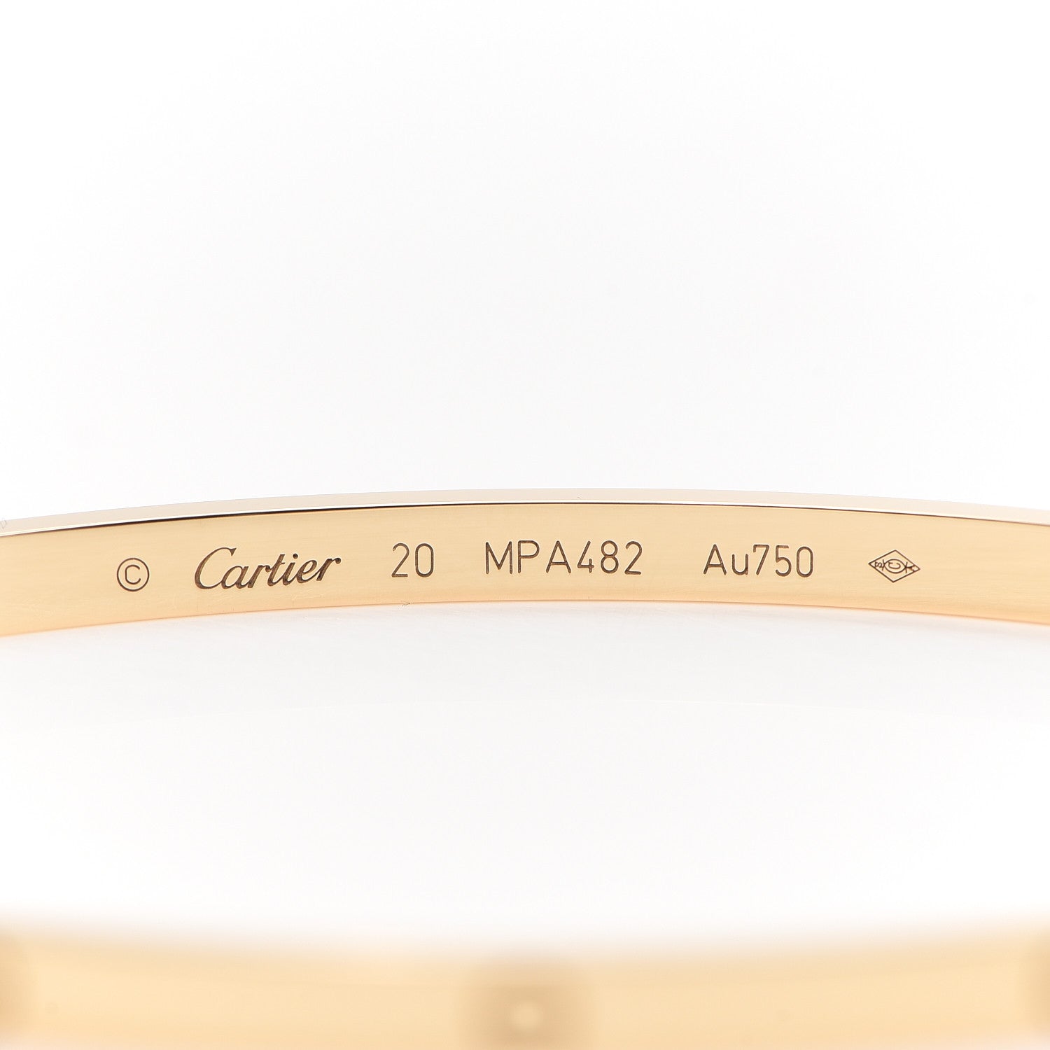 Cartier 18K Yellow Gold Small LOVE Bracelet 20 4 of 6
