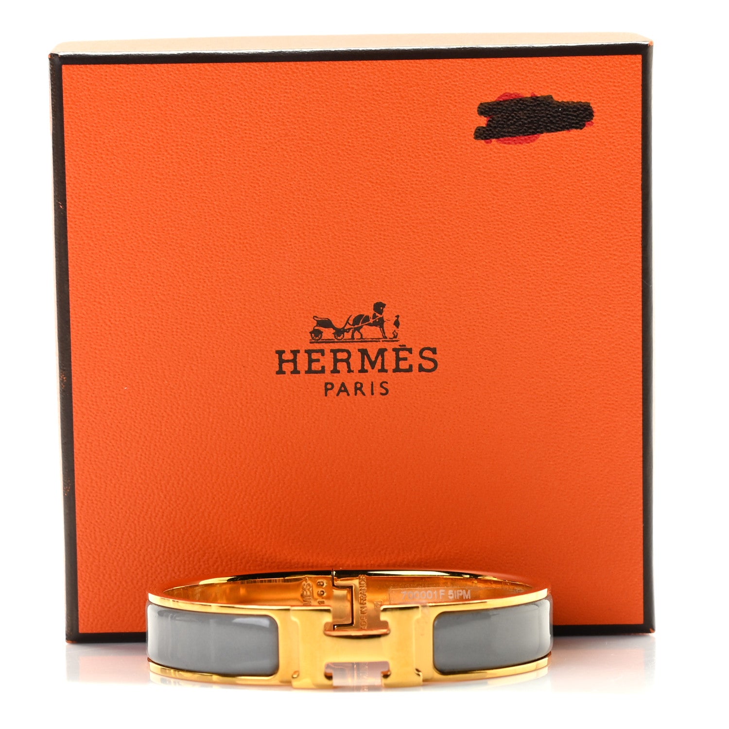Hermes Enamel Narrow Clic Clac H Bracelet PM Gris Macadam 5 of 5