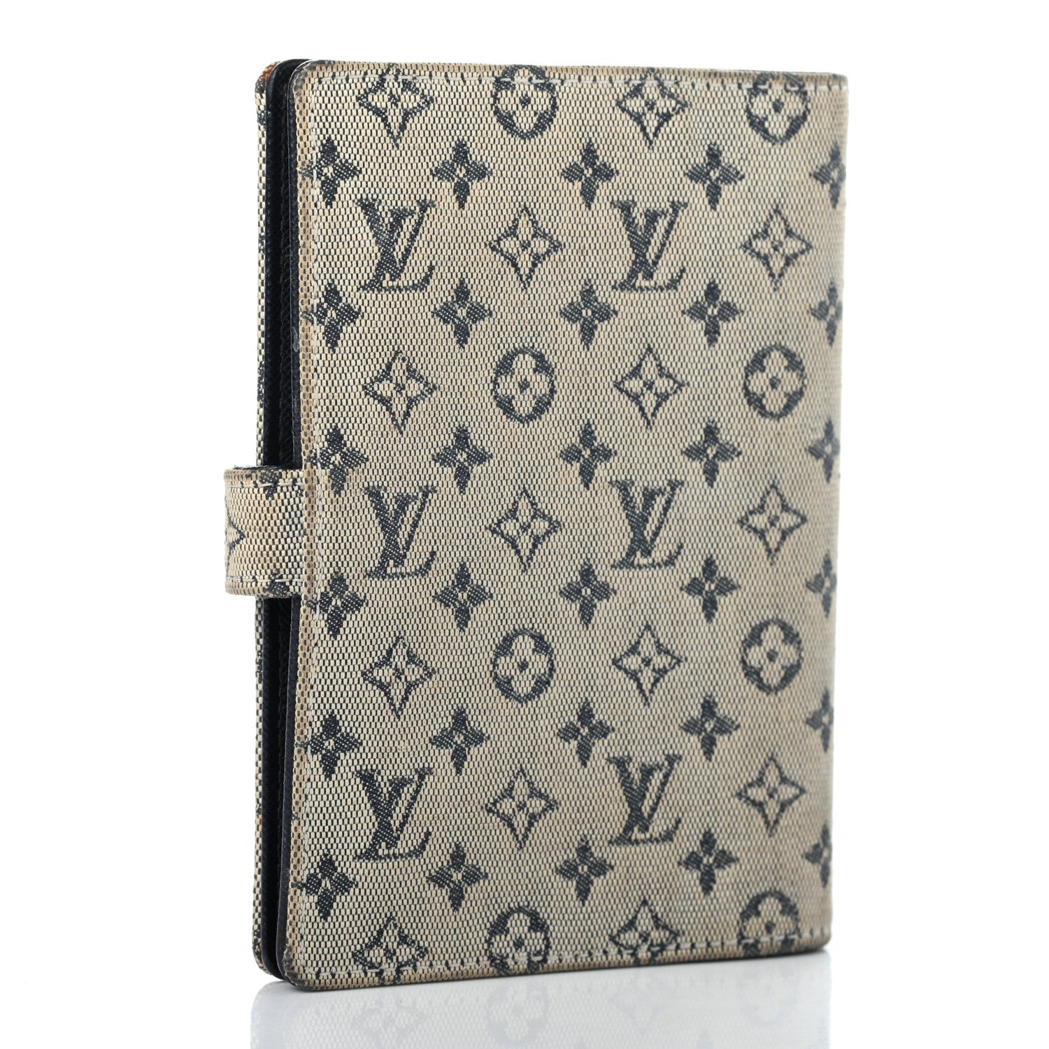 Louis Vuitton Mini Lin Small Ring Agenda Cover Blue 3 of 7
