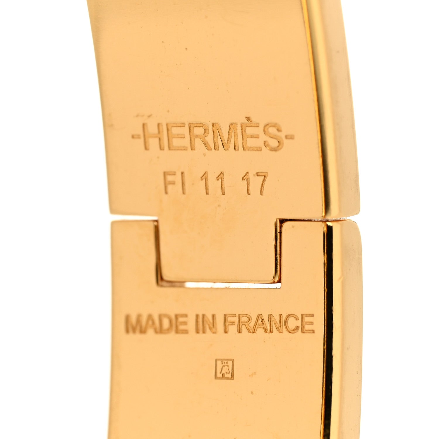 Hermes Enamel Narrow Clic Clac H Bracelet GM Orange 4 of 5