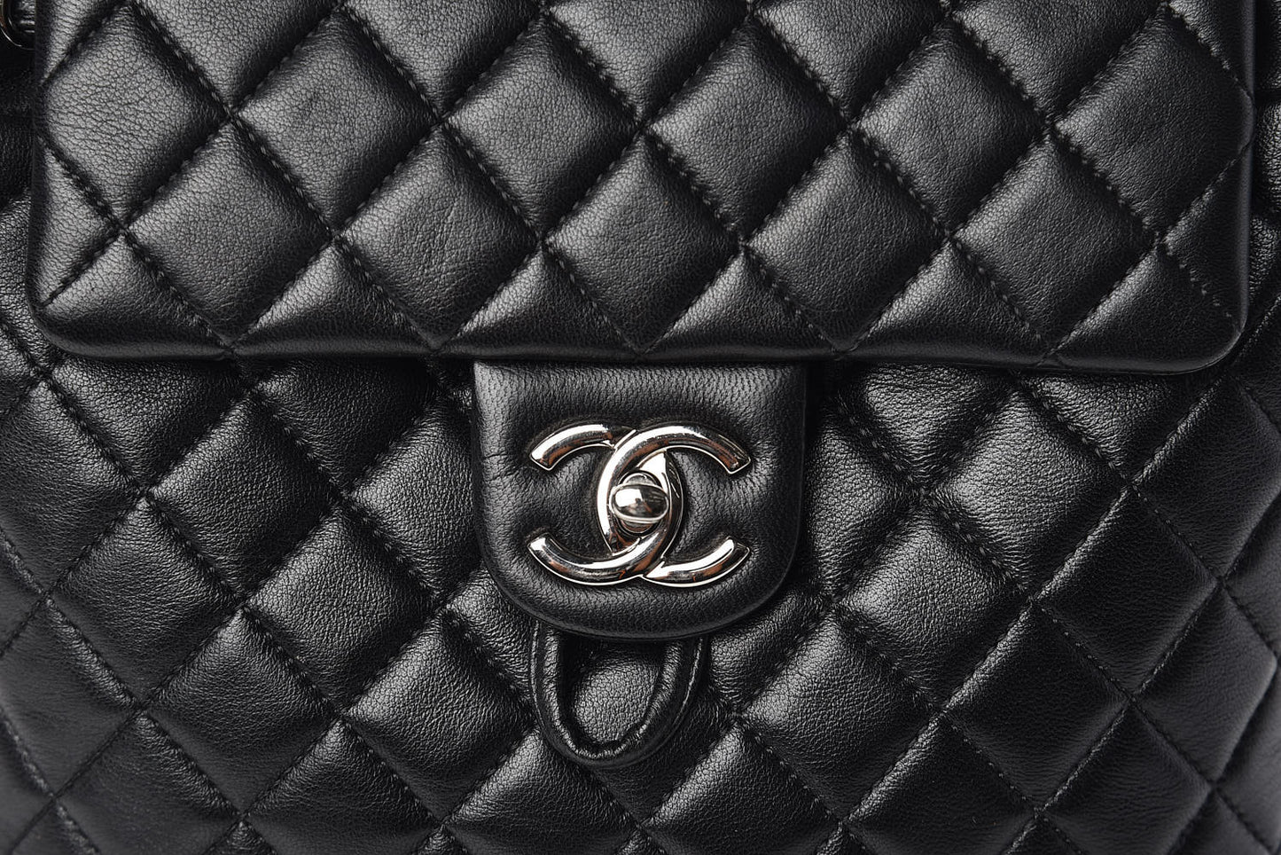 Lambskin Quilted Small Urban Spirit Backpack Black