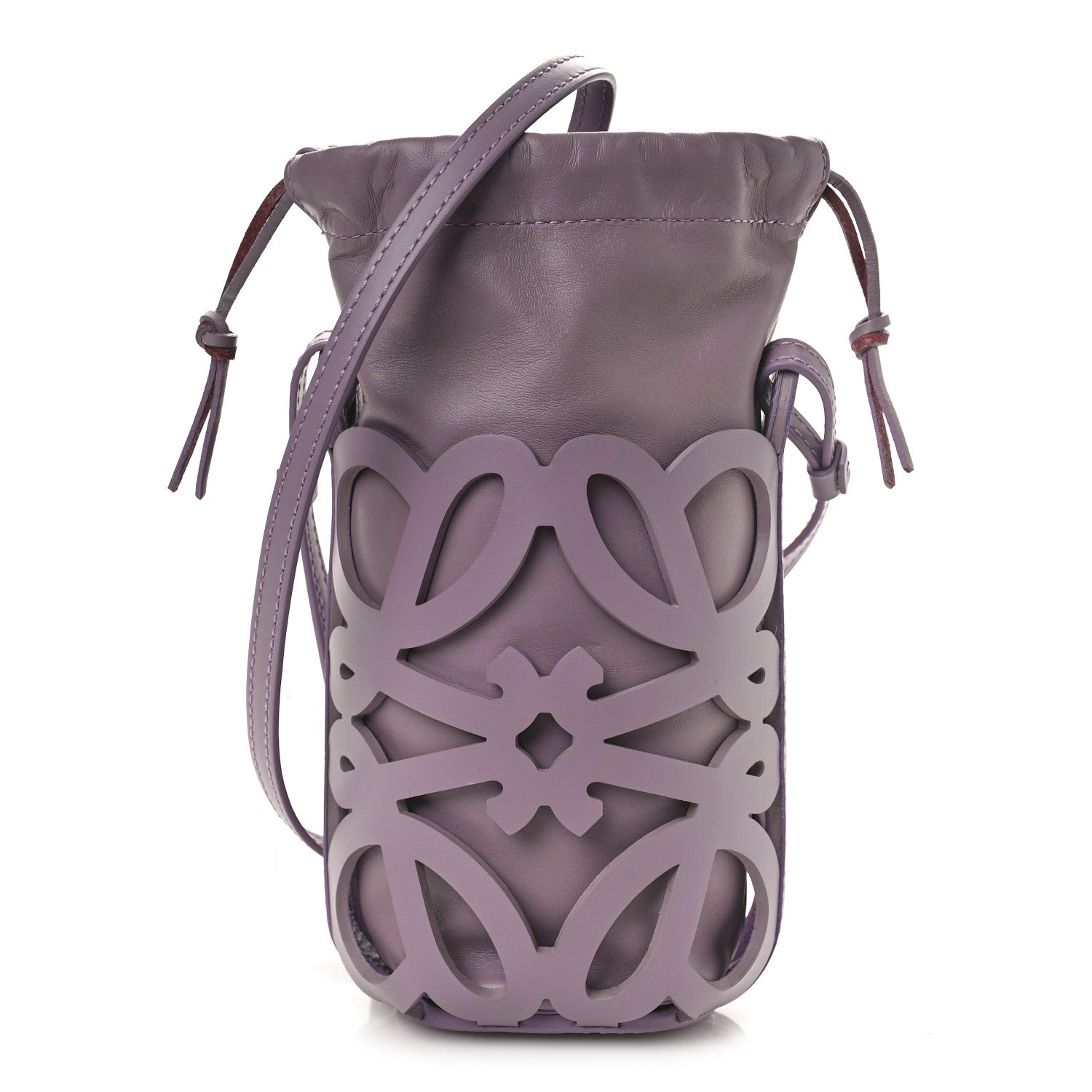 Loewe Nappa Calfskin Cutout Anagram Pocket Crossbody Bag Pale Aubergine Glaze 1 of 8