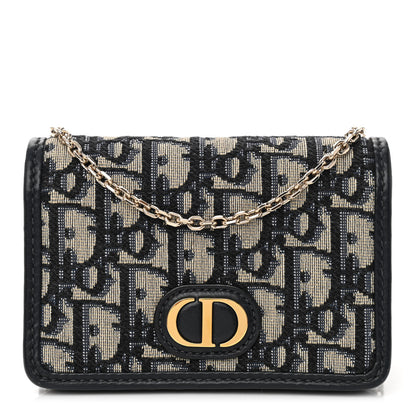 Christian Dior Oblique Nano 30 Montaigne Pouch Blue 1 of 8