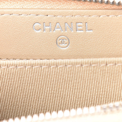 Chanel Caviar Quilted Zip Card Holder Beige 6 of 11
