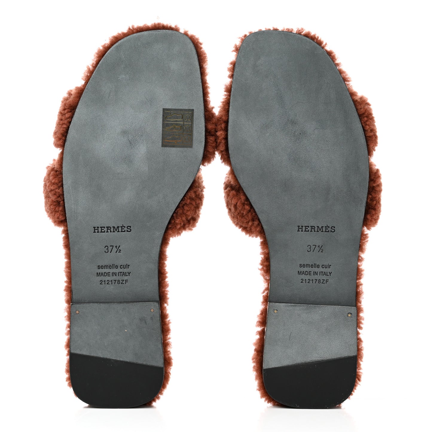 Woolskin Oran Sandals 37.5 Cognac