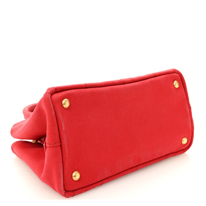 Prada Canapa Small Logo Tote Rosso 4 of 10