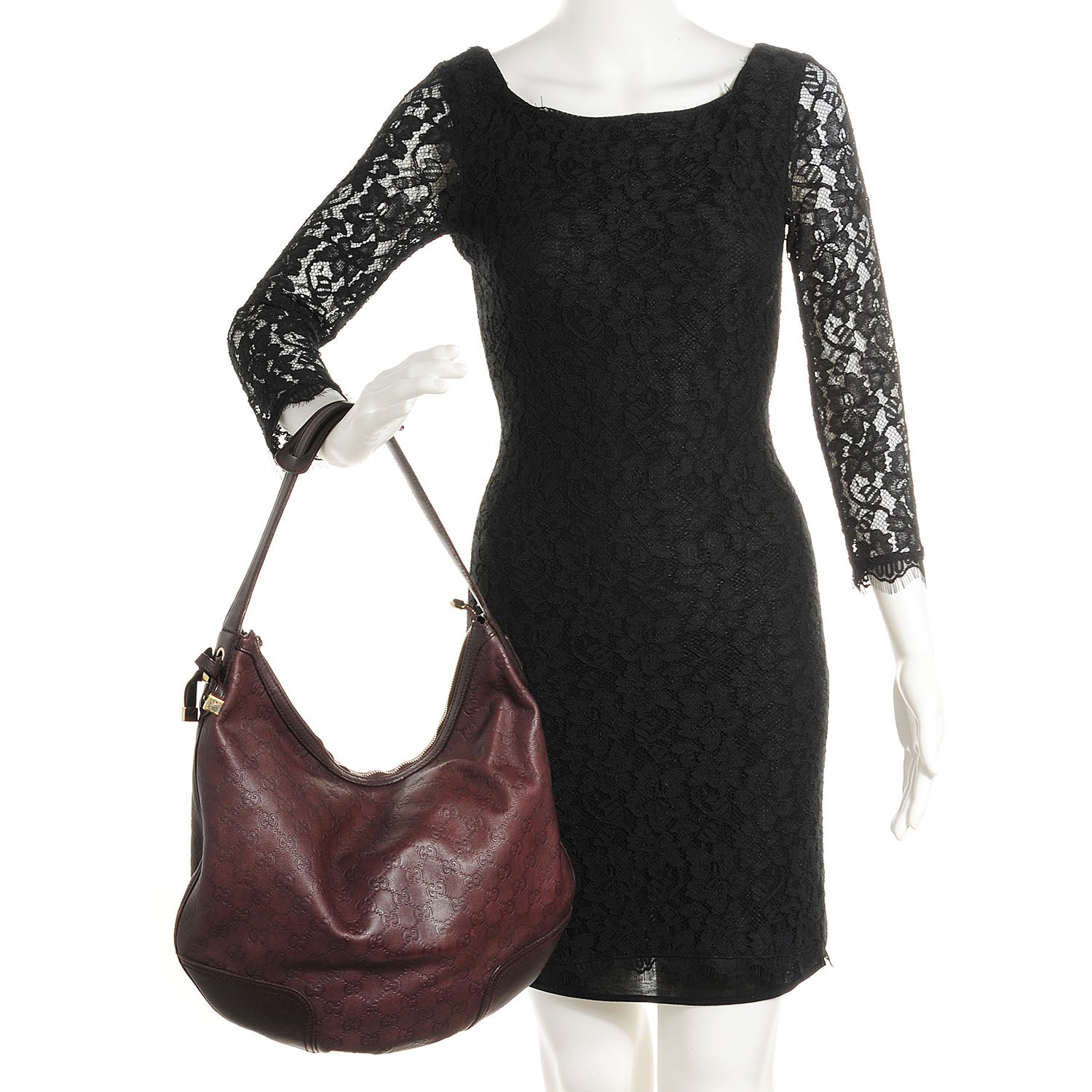 Gucci Guccissima Large Princy Hobo Dark Brown 2 of 7