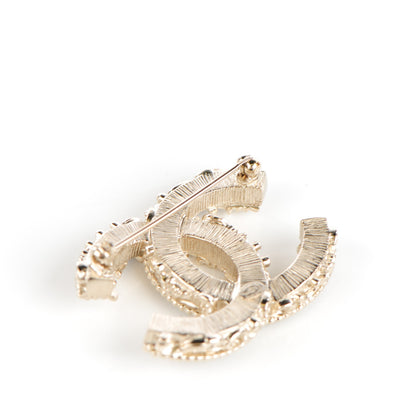 Chanel Enamel CC Baroque Brooch Black Gold 3 of 6