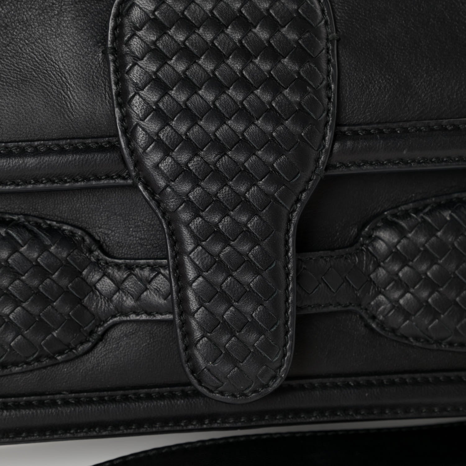 Bottega Veneta Nappa Micro Intreccio Shoulder Bag Black 12 of 12