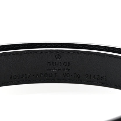 Gucci Calfskin Double G 20mm Belt 90 36 Black 3 of 5
