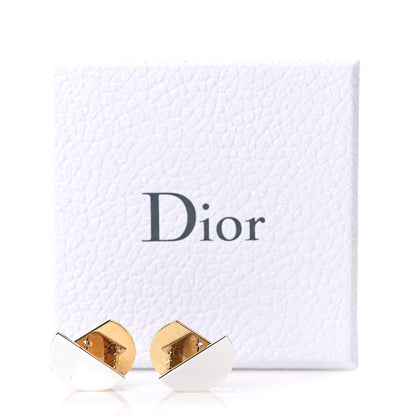 Christian Dior Half Moon Earring Gold Silver 4 of 4