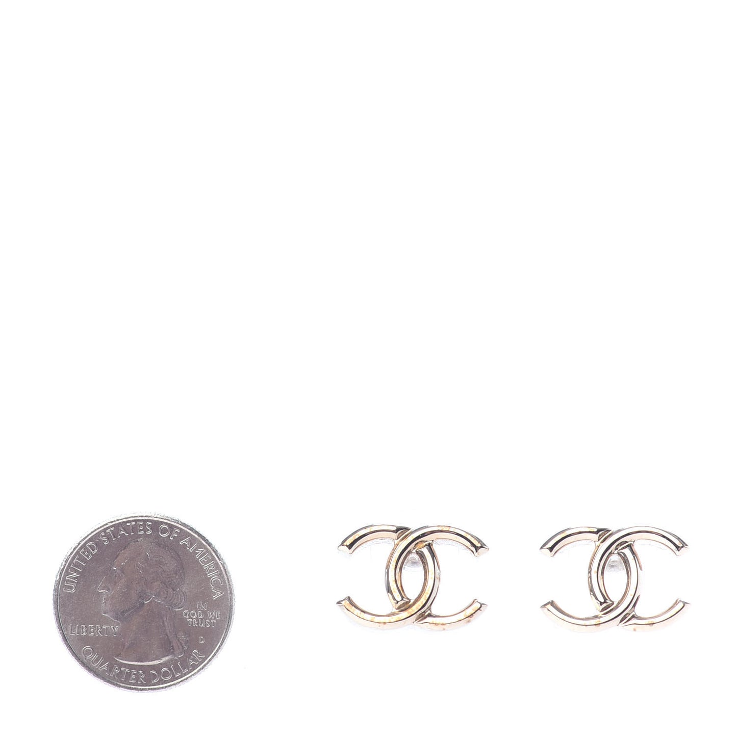Metal CC Earrings Gold