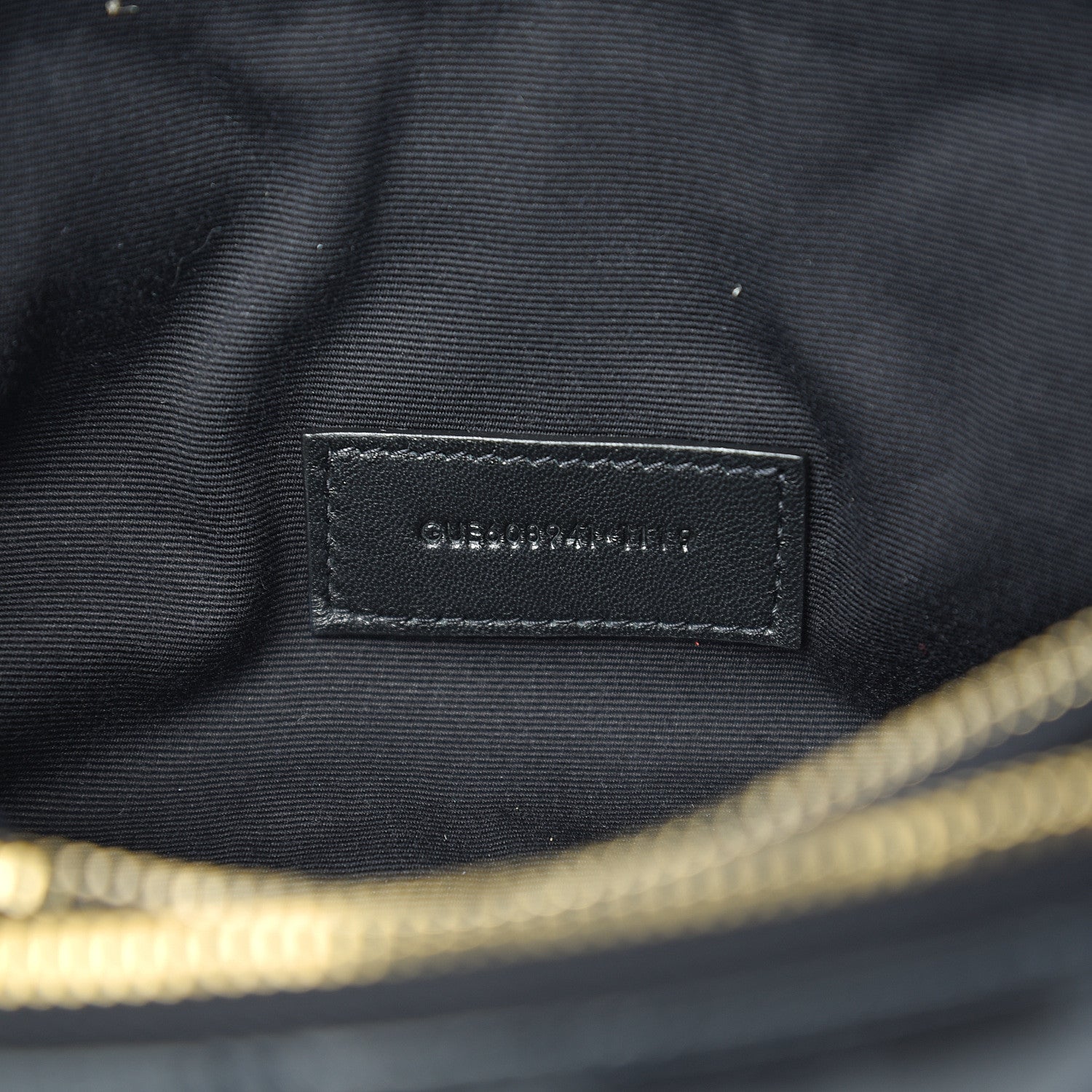 Saint Laurent Grained Lambskin Quilted Mini Becky Double Zip Bag Black 8 of 11