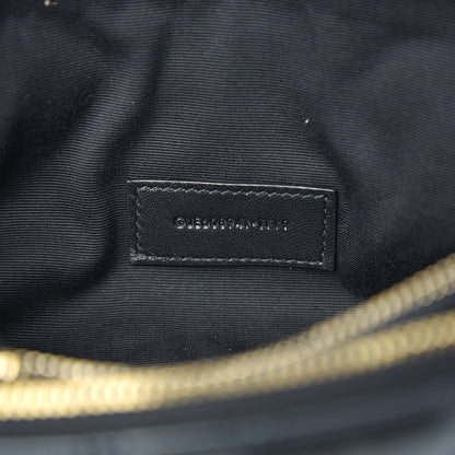 Saint Laurent Grained Lambskin Quilted Mini Becky Double Zip Bag Black 8 of 11