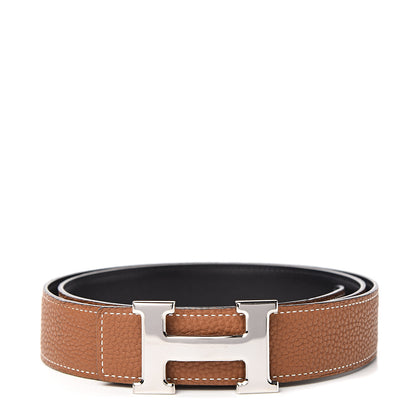 Hermes Box Togo Constance H Belt 95 Black Gold 1 of 6