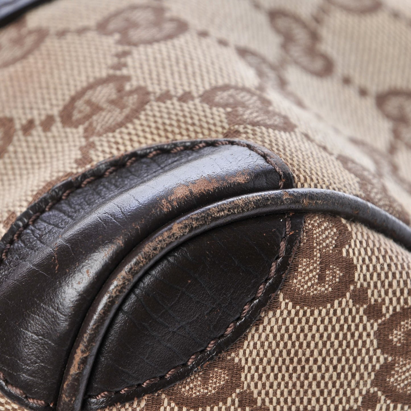 Monogram Vintage Web Mini Boston Dark Brown