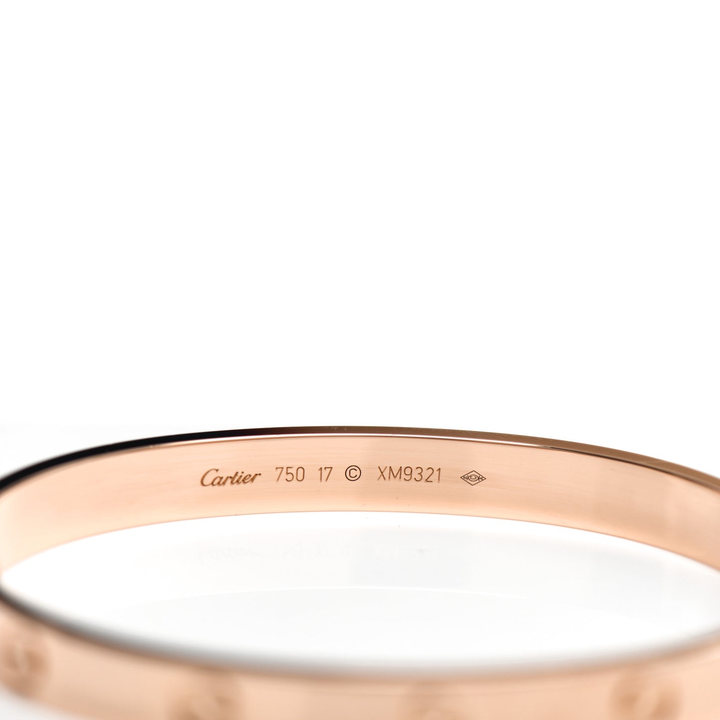 18K Pink Gold LOVE Bracelet 17
