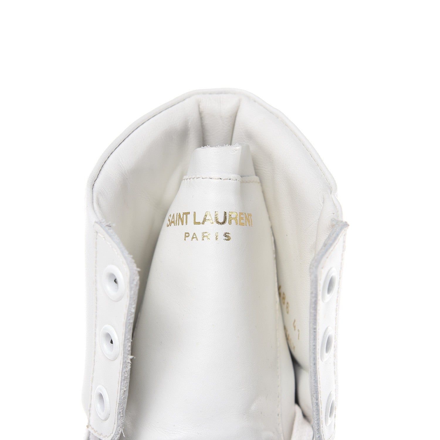Saint Laurent Calfskin Womens Court Classic SL/01H High Top Sneakers 41 White 7 of 12
