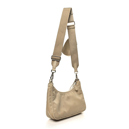 Prada Re-Nylon Saffiano Re-Edition 2005 Shoulder Bag Deserto 3 of 13