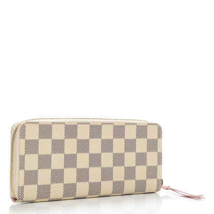 Louis Vuitton Damier Azur Clemence Wallet Rose Ballerine 3 of 7