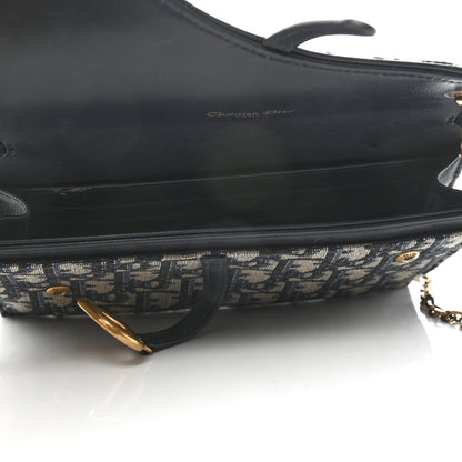 Christian Dior Oblique Saddle Chain Long Wallet Blue 5 of 7