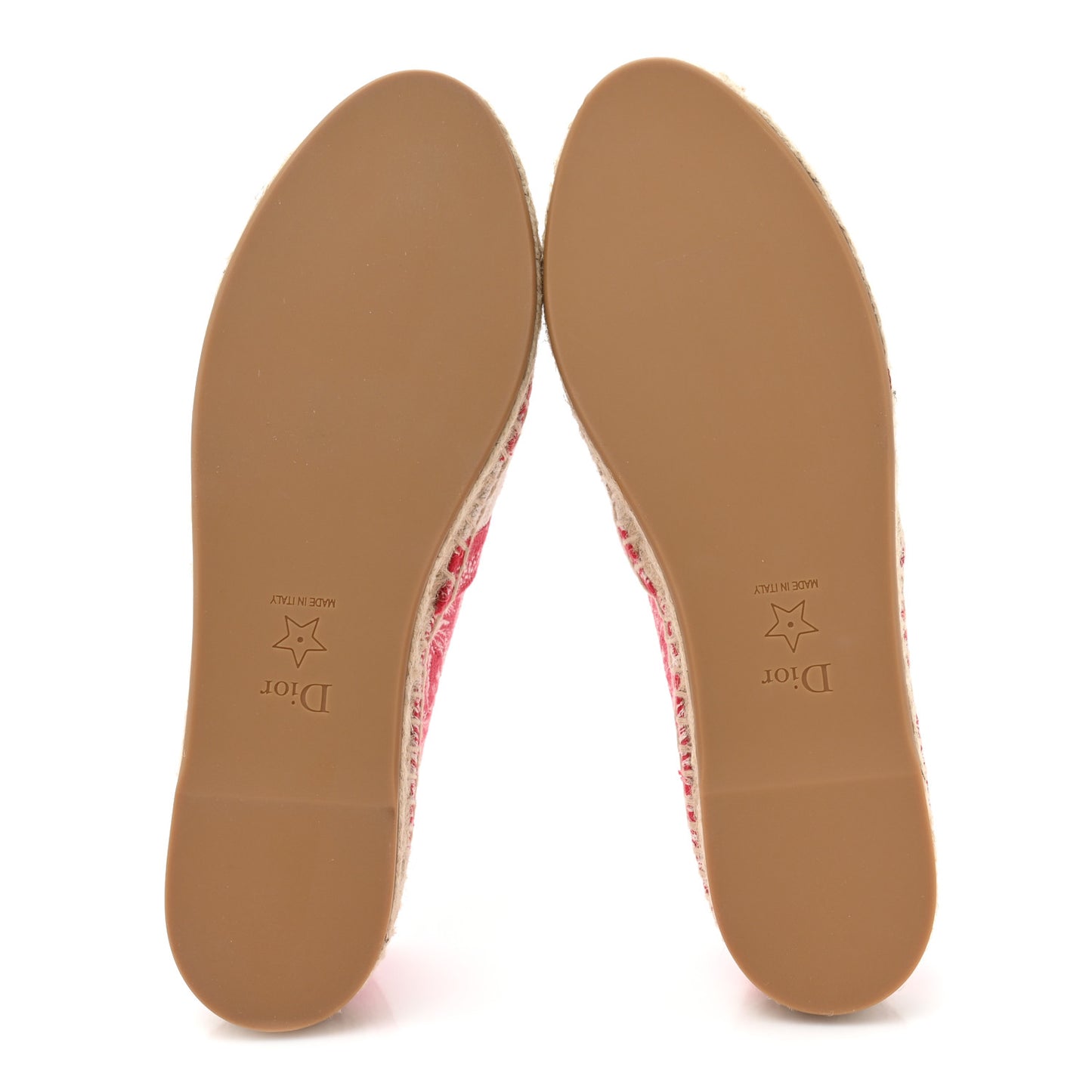 Embroidered Toile De Jouy Granville Espadrille 36 Raspberry
