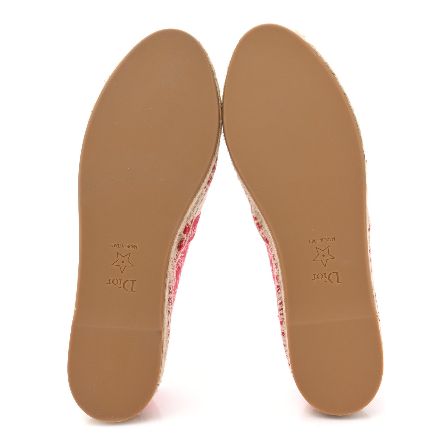 Christian Dior Embroidered Toile De Jouy Granville Espadrille 36 Raspberry 5 of 9