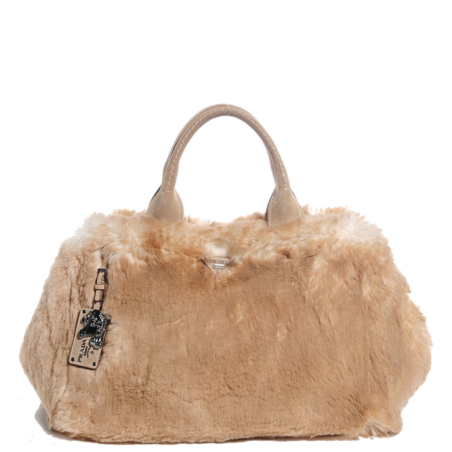 Eco Lapin Faux Fur Open Top Tote Cipria