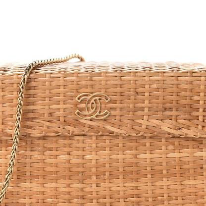 Chanel Rattan Basket Shoulder Bag Beige 11 of 11