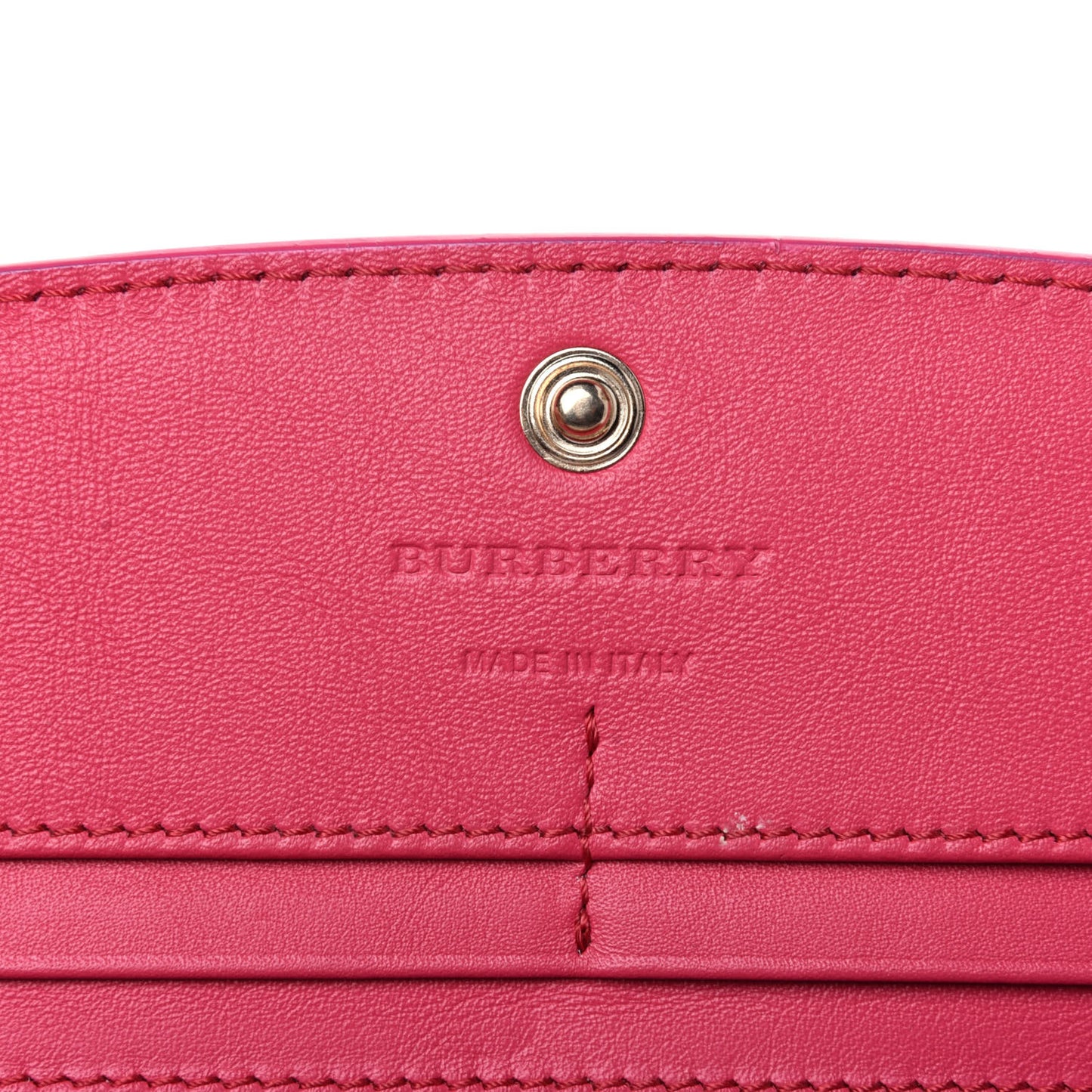 Calfskin Horseferry Check Porter Continental Wallet Crimson Pink