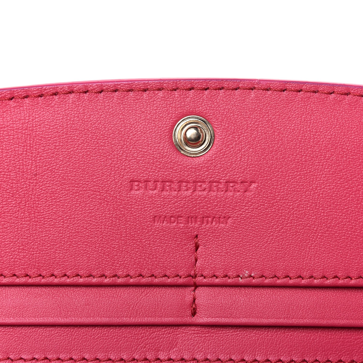 Burberry Calfskin Horseferry Check Porter Continental Wallet Crimson Pink 8 of 10