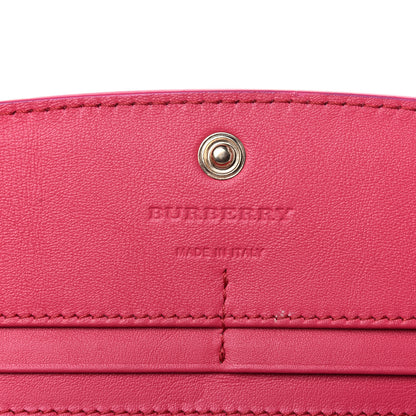 Burberry Calfskin Horseferry Check Porter Continental Wallet Crimson Pink 8 of 10