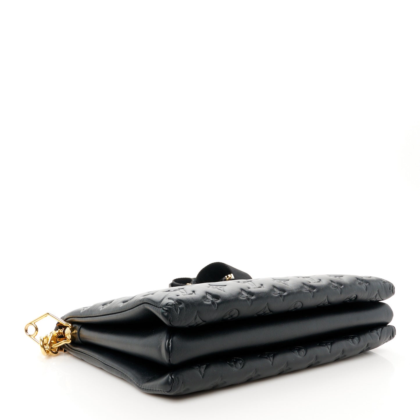 Lambskin Embossed Monogram Coussin MM  Black
