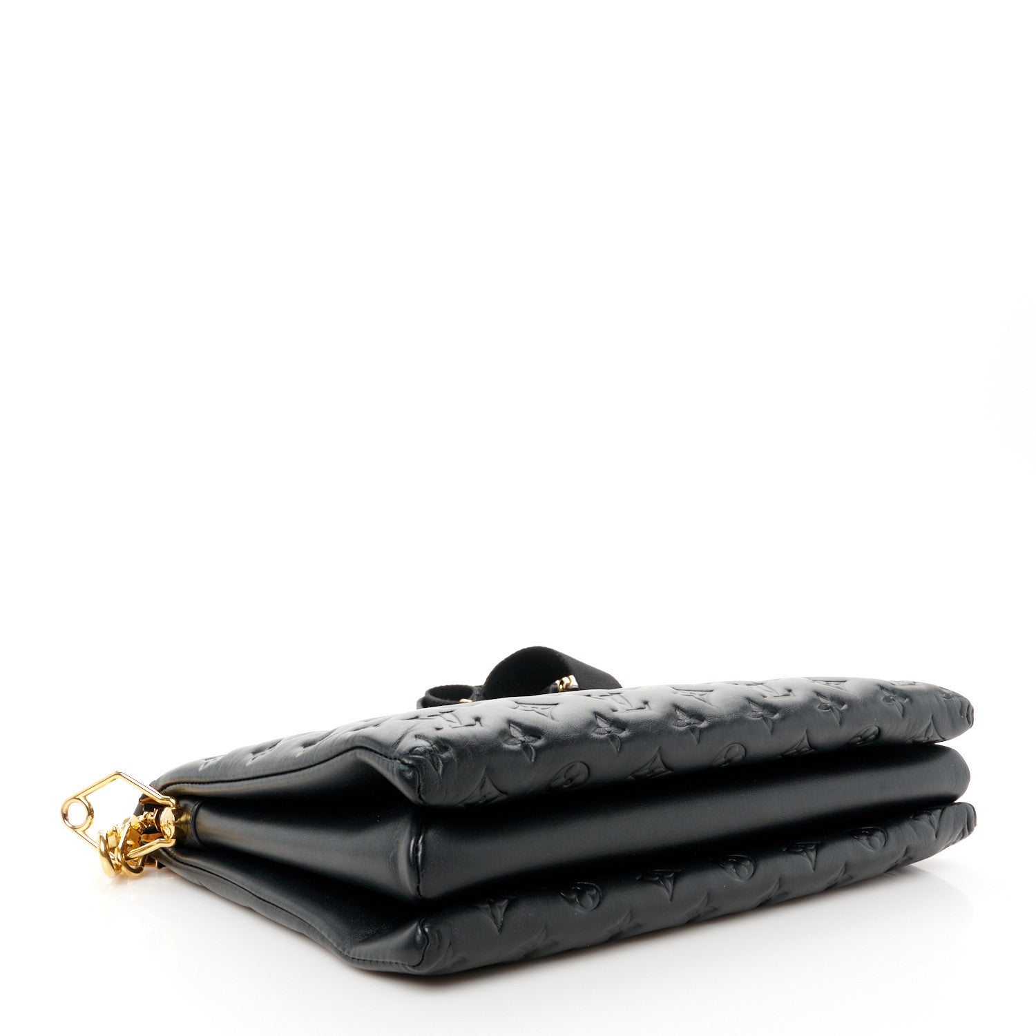 Louis Vuitton Lambskin Embossed Monogram Coussin MM  Black 4 of 11