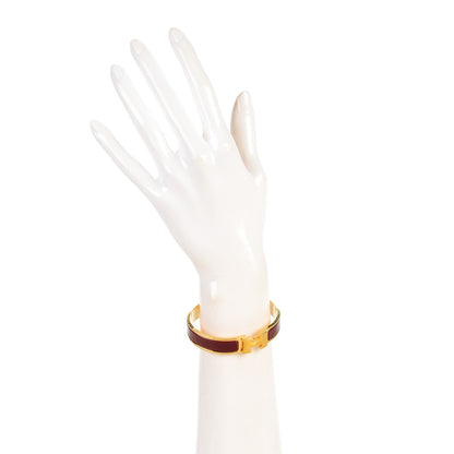 Hermes Enamel Narrow Clic Clac H Bracelet GM Bourgogne 2 of 6